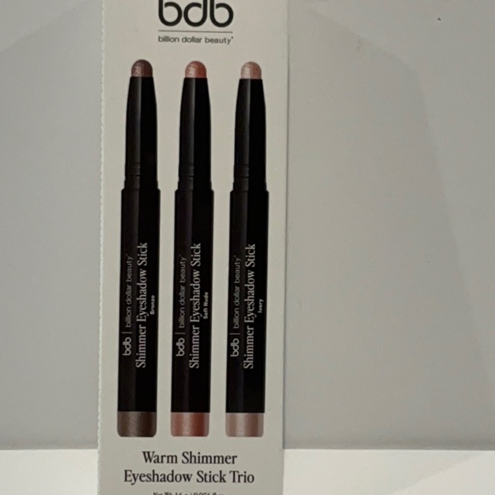 Billion Dollar Beauty Shimmer Eyeshadow Sticks.